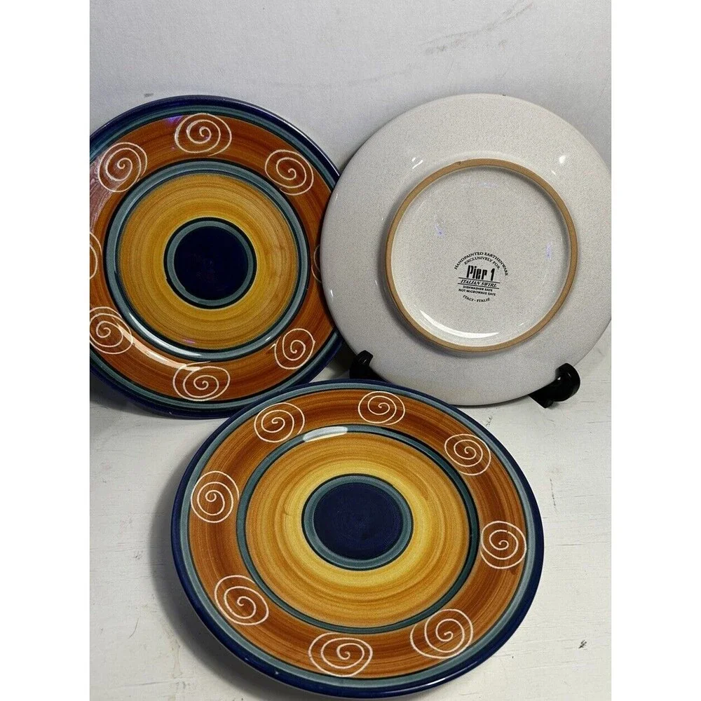 Pier 1 Italian Swirl Dessert Plate - Set Of 4